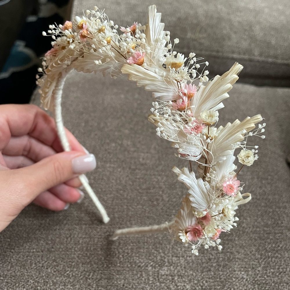 Dried floral headband